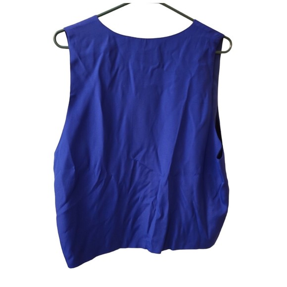 VTG AKF New York Vest Size L Blue Style Group Cloak of Many Colors - Picture 2 of 4